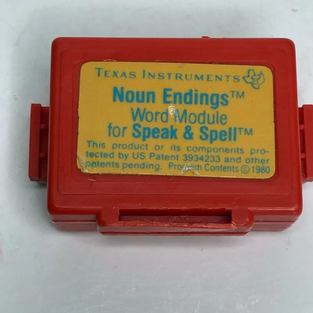 Texas Instruments Speak & Spell Noun Endings Word Module - Untested